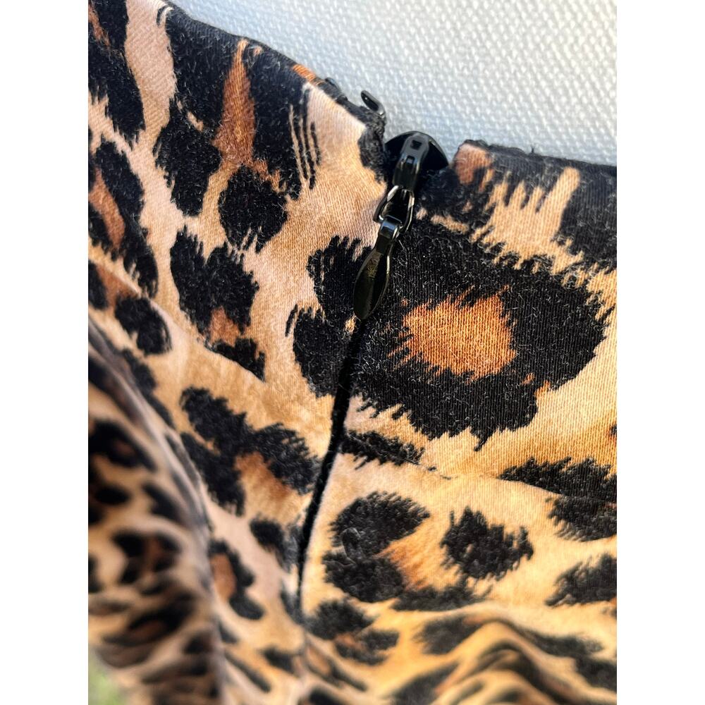 Charter Club Size 8P Womens Animal Print Cotton Blend Short Pencil Skirt - Picture 4 of 7